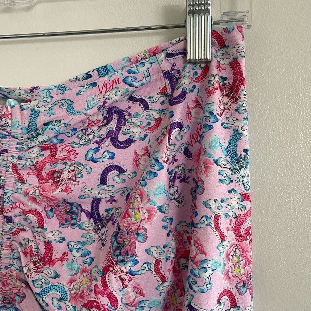 Revolve x VDM Natalie Ruched Dragons Swim Cover Up‎ Skirt Medium - Picture 4 of 8